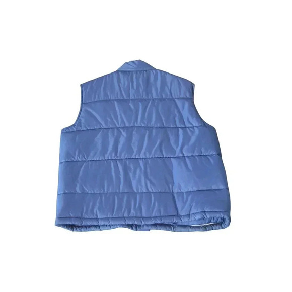 JCPenney Men's Vintage Blue Nylon & Polyester Puffer Vest Size L - Picture 3 of 6